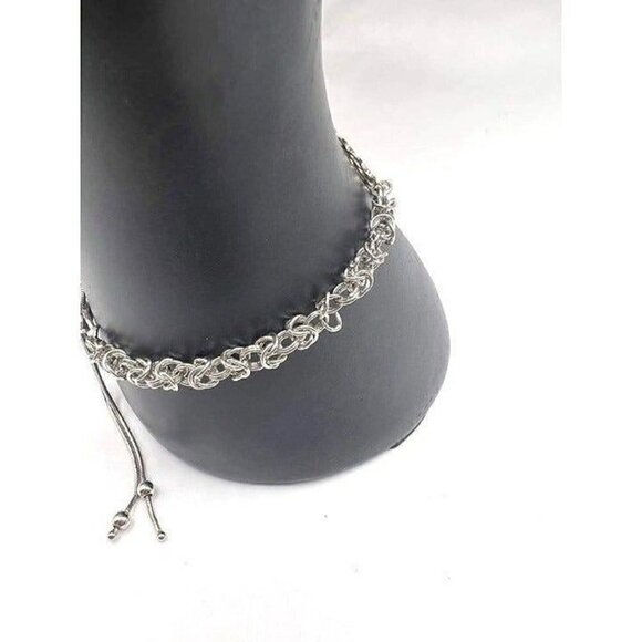 Ak Sterling Silver Turkey Byzantine Bolo Monogram Bracelet - Picture 4 of 7